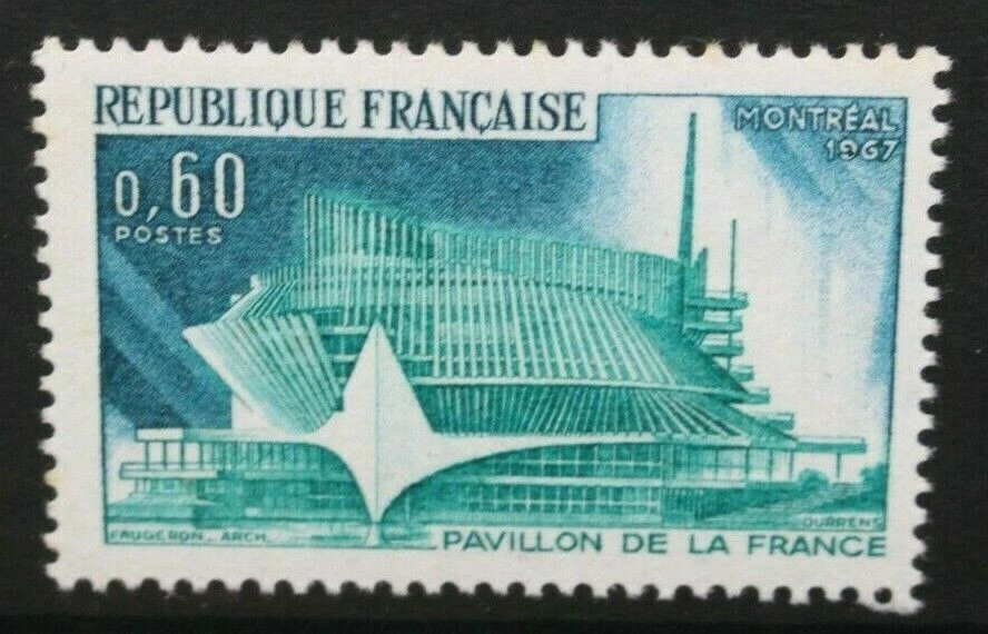 FRANCE 1967 World Fair Montreal: French Pavilion. Set of 1. MNH. SG1747. - Image 1 of 1
