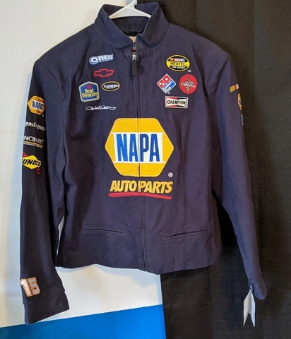 Michael Waltrip #15 Napa Auto Parts Jacket Size XL Chase Authentics Cotton Nylon Cover
