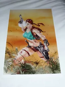2021 ECCC Tomb Raider Kunstdruck signiert von eBas Eric Basualdua 11x17 - Bild 1 von 1
