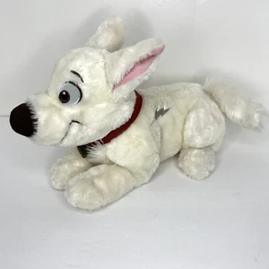 Disney Store Bolt Plush Stuffed Lying White Dog Lightning Bolt Patch On Side 16" - Picture 1 of 10