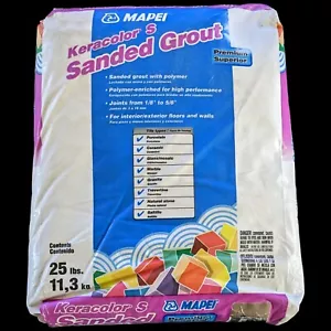 25 Pound Bag of Mapei Keracolor Mocha S Sanded Grout Premium Superior - Picture 1 of 17