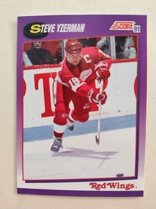 STEVE YZERMAN Detroit RED WINGS 1991-92 SCORE English HOCKEY CARD #100