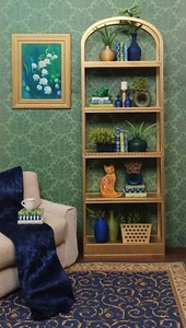 ESTANTERÍA 14" DE ALTURA dorada etagere MUÑECA MUEBLES salón escala 1/6 para BARBIE - Imagen 1 de 4