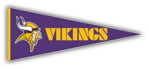 Minnesota Vikings NFL Football Pennant Long Bumper Sticker-3'', 5'', 6'' or 8'' - Imagen 1 de 1