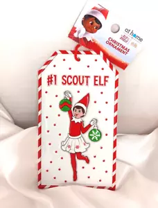 ELF ON THE SHELF - GIRL WITH SKIRT & BLUE EYES ORNAMENT (METAL) #1 SCOUT NEW! - Picture 1 of 4