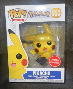 Funko POP! Games Pokémon Pikachu #553{Diamond Collection}Gamestop Excl Figure - Picture 1 of 11