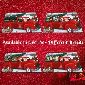 Christmas Santa Express Delivery Red Truck Floormat, Dogs, Cats, Pet doormat Rug - Picture 1 of 98