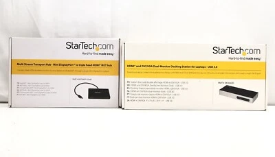 Lot of 2 DK30ADD StarTech USB 3.0 Docking Station and Brand New #MSTMDP123HD - Image 1 of 4