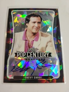 2021 Leaf Pop Century Chevy Chase Crystal Black Refractor Auto #'d 2/5 - Picture 1 of 4