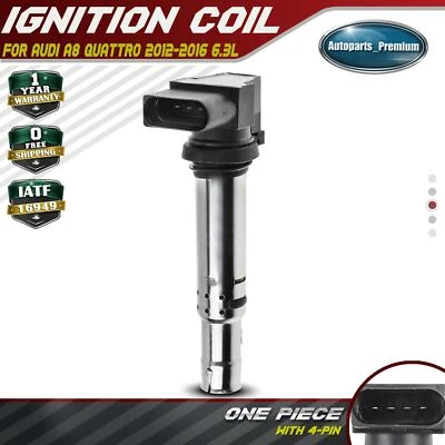 Nova bobina de ignição para Audi A8 Quattro 2012-2016 W12 6.3L DOHC Sedan 07P905715 - Imagem 1 de 4