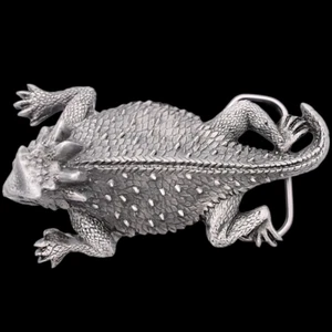 Horned Toad Lizard Hornytoad Zinc Alloy Belt Buckle (New) - Picture 1 of 6