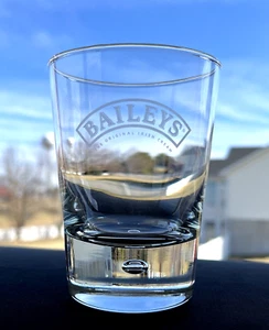 Baileys Original Irish Cream, Etch Logo Bubble Base Rocks Glasses Set of 1 - Picture 1 of 10