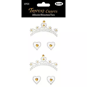 Hojas de pegatinas de tiara de estrás autoadhesivas diamante estrás para Scrapbooki - Imagen 1 de 1