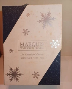 MARQUIS by WATERFORD CRISTAL COLECCIÓN “WINTERFEST” FLAUTAS CHAMPÁN #6502 - Imagen 1 de 6