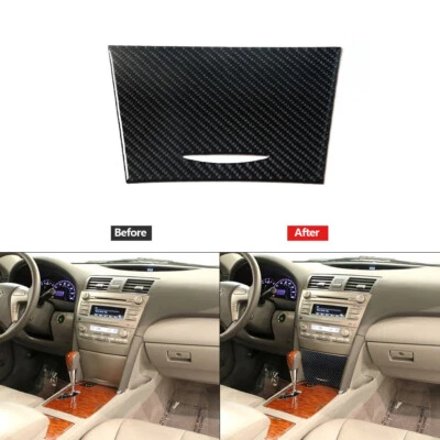 Carbon Fiber Center Storage Box Panel Cover Trim For Toyota Camry 2007-2011 Foto 1 de 4