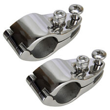 2pcs 7/8" 22mm Boat Yacht Bimini Top Jaw Slider Stainless Steel Pipe Clamp