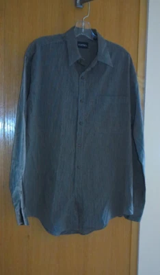 PURITAN Black & Gray Stripe Dress Shirt Men's Size MEDIUM 15 1/2 - Image 1 of 3