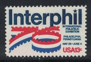 Scott 1632- Interphil, Philatelic Exhibition- 13c MNH 1976- unused mint stamp - Picture 1 of 1