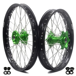 KKE 21/18'' Wheels Rims For KAWASAKI KX250F KX450F 2006-2018 KX250X/KX450X Green - Bild 1 von 12