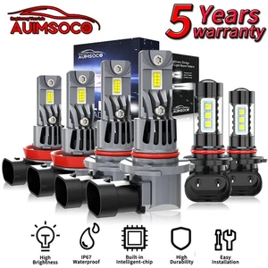 For Dodge Ram 2500 2009-2010LED Headlights Kit + Fog Light White Bulbs 80000LM - Bild 1 von 19