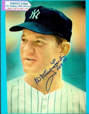 257, Whitey Ford HOF, Original Signed, 1950's Magazine Article, Yankees 1950-67 - Image 1 of 4