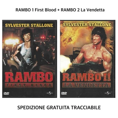 RAMBO 1 First Blood + RAMBO 2 La Vendetta • DVD • Sylvester Stallone • ITA - Immagine 1 di 4