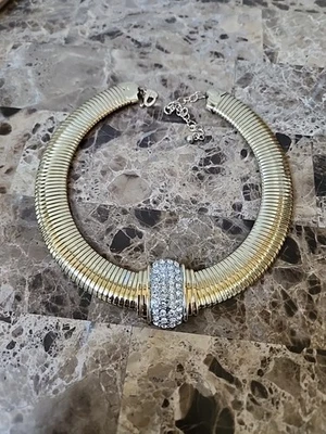 Gargantilla COLLAR COBRA CRISTALES Colección Off Park Vintage OPC Tono Dorado Foto 1 de 4