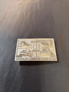 Vintage Caterpillar CAT Committed To Your Future Belt Buckle 1978 Tractor Dozer - Picture 1 of 9