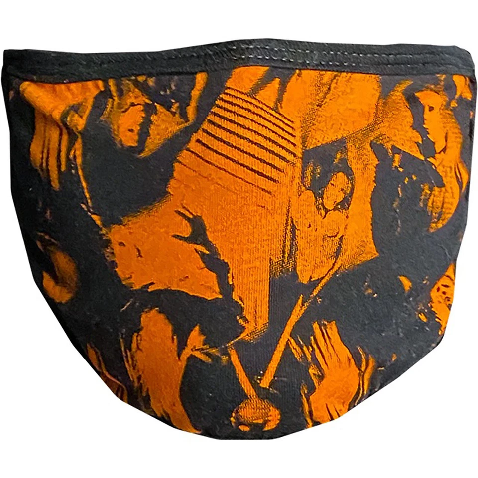 Máscara facial reutilizable EPI collage negro y naranja Halloween (1978) Foto 1 de 3