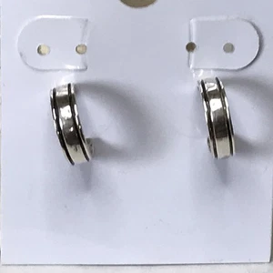 Vintage Sterling Silver 925 Half Hoop Earrings 1.7grams - Picture 1 of 7