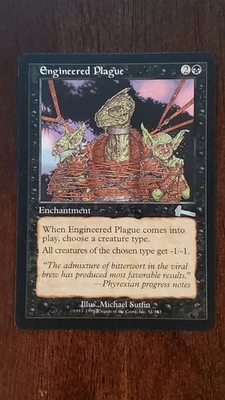 Engineered Plague Urza's Legacy EX/LP #51 MTG Magic the Gathering Enchantment UC - Image 1 of 4