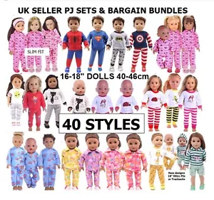 *18" DOLL clothes £8 PJS Slippers Trackies Our Generation Baby Born boy Bundles - Picture 1 of 69