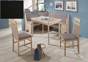 TRUHENECKBANKGRUPPE 167X127cm EICHE SONOMA / STOFF SCHWARZ ESSECKE TISCHGRUPPE - Bild 1 von 3