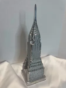 Art Deco Chrysler Building Decor 14.5 inches Sky Scraper Metal Highrise - Picture 1 of 6