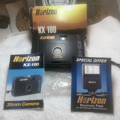 Vintage Camera Horizon KX-100 Focus Free 35mm Film Point and Shoot Camera - Image 1 of 4