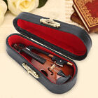 Mini Violin Model Miniature Musical Instrument Toy With Stand Case Craft Dec ?