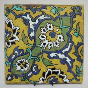 Islamic Antique: Persian Empire, Safavid Dynasty, Cuerda Seca TILE (#1) - Picture 1 of 3