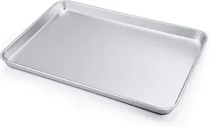 Large Baking Sheet P&P CHEF Stainless Steel Cookie Sheet Baking Pan Tray - Picture 1 of 24