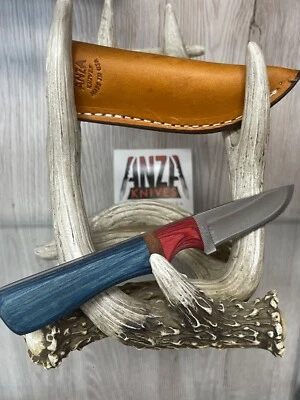Cuchillo río Anza Kern. Mango rojo, blanco y azul exclusivo de nuestra empresa. 6,5" Foto 1 de 2