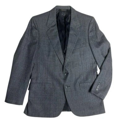 Casaco esportivo Lanvin blazer terno jaqueta cinza azul toda lã virgem masculino tamanho 40 R - Imagem 1 de 4