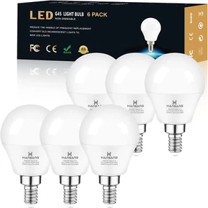 E12 LED Ceiling Fan Light Bulbs 6000K Cool Daylight, 6W 60Watt Equivalent, A15 S - Picture 1 of 12