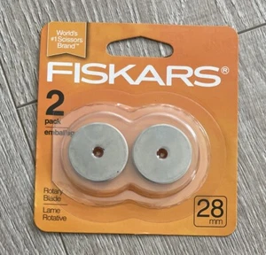 Fiskars 28mm 2 Pack Rotary Blade Replacement Blades - New Never Opened - Picture 1 of 2