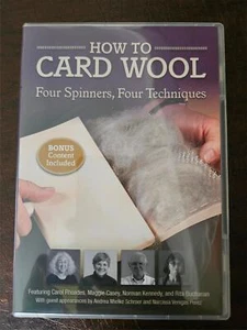 How to Card Wool: 4 Spinners, Four Techniques DVD NEAR MINT disc - Imagen 1 de 3