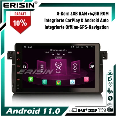 9" 64GB Android 11 GPS Autoradio für BMW 3er E46 Rover 75 MG ZT  DAB+CarPlay OBD - Bild 1 von 4