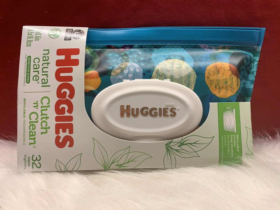 Huggies Clutch 'n' Clean Refillable Wipes Fragrance Free 32 count