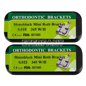 20 Stück TERFANT Dental Ortho Bracket Brace Mini ROTH 018/022 Monoblock MIM 345Haken - Bild 1 von 26