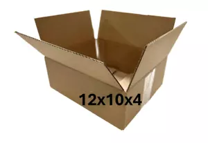 12" x 10" x 4" CARDBOARD BOX - 32 ect - SINGLE BOX - Picture 1 of 3
