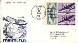 Pan American World Airways First Flight Miami Florida - Bathhurst Gambia - 1941 - Picture 1 of 2