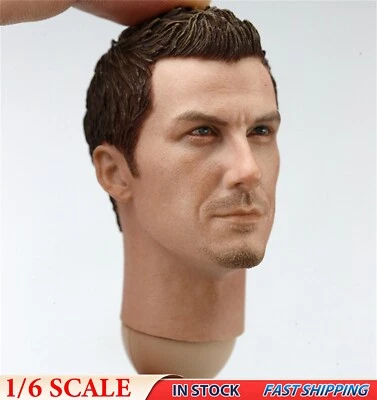 1/6 David Male Man Head Sculpt Fit 12" Hot Toys Worldbox Body Figures - Image 1 of 4