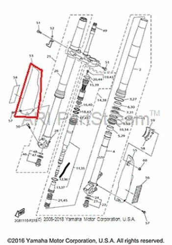 NEW OEM YAMAHA WR 250 F WR250F FRONT RIGHT FORK PROTECTOR GUARD - Image 1 of 1